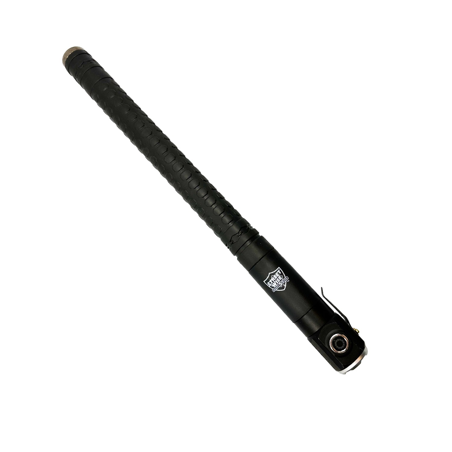 Push Button Auto Expandable Baton with Flashlight