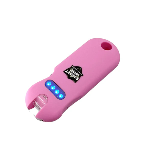 Streetwise SMART - 24M Volt Keychain Stun Gun Rechargeable LED Black Pink Teal